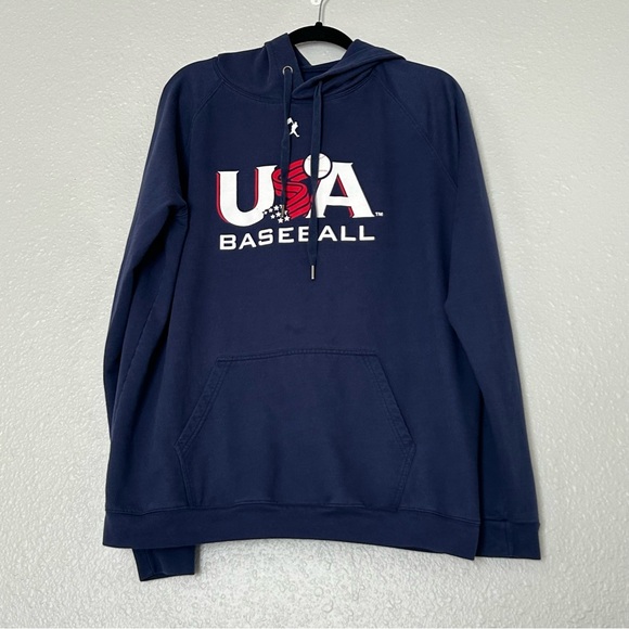 USA x Baseballism Navy Hoodie - Picture 1 of 6